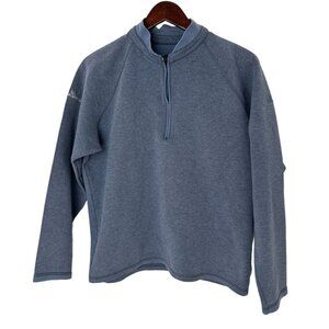 Adidas Golf 1/4 Zip Medium Blue Club Sweatshirt Pullover Performance-Cobblestone
